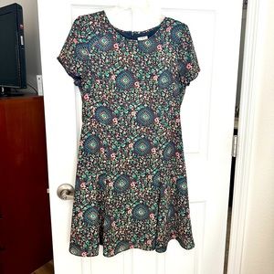 J.crew paisley short sleeve mini dress /8/